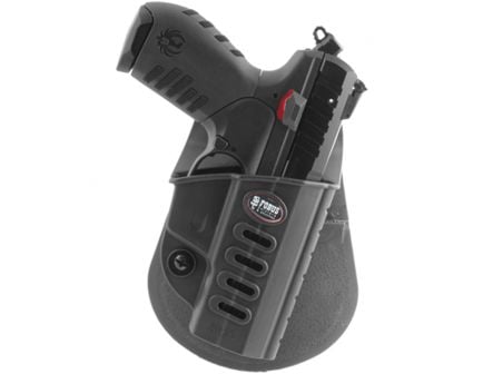 Fobus Evolution Right Hand Ruger Holster, Paddle/Belt Clip Mount, Smooth Black - SR22