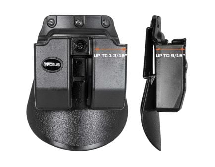 Fobus Double Magazine Pouch for .22 and .380 Single Stack Magazine, Black - 6922P