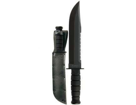 KA-BAR Big Brother Clip Point Fixed Blade Knife, 9.375", Black - 2211