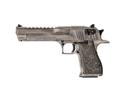 Magnum Research Desert Eagle Mark XIX .50 AE Pistol, Black Oxide w/ White Matte Distressed - DE50WMD