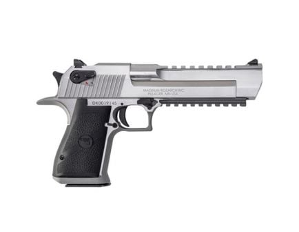 Magnum Research Desert Eagle Mark XIX .50 AE Pistol w/ Integral Muzzle Brake, Brushed Stainless Steel - DE50SRMB