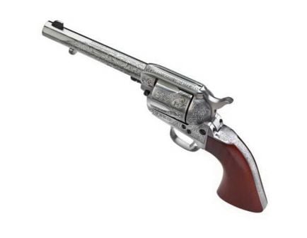 Taylors & Company 1873 Cattleman Floral Laser-Engraved 4.75" .45 LC Revolver, White Heat Treated Steel - 710AWE