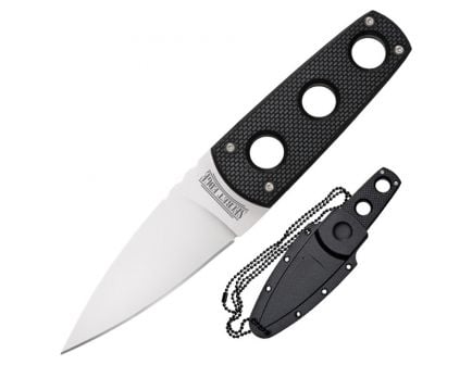 Cold Steel Secret Edge Spear Point Fixed Knife, 3.5", Black - 11SDT