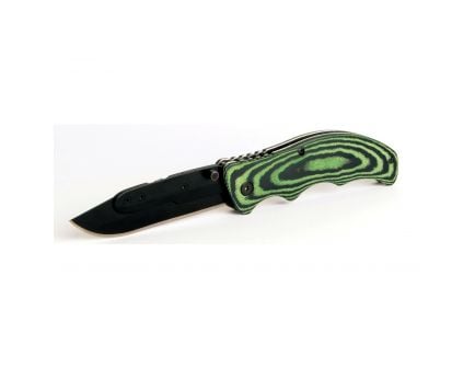HME Clip Point Scalpel Skinning Knife w/ Replacement Blades, Micarta Green - KN-SSK