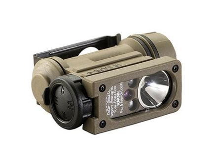 Streamlight Sidewinder Compact II Military 55 lm White C4/Red/Blue/IR LED Compact Hands Free Waterproof Flashlight w/ Multiple Power Options, Coyote - 14514