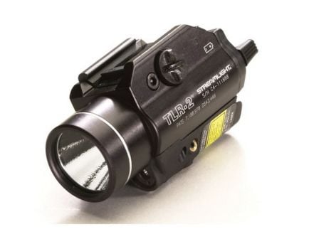 Streamlight TLR-2 300 lm LED Water-Resistant Tactical Light w/ Integrated Red Aiming Laser, Black - 69120