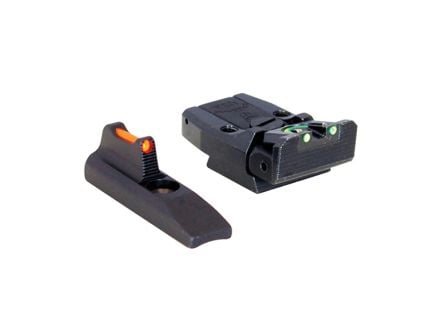 Williams Gun Sights Fiber Optic Adjustable Front/Rear Fire Sight Set for Ruger MK Series Handguns - 70957