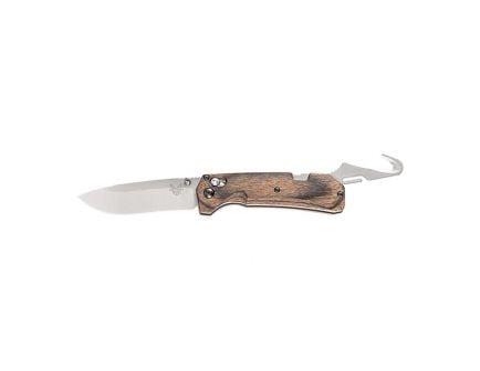 Benchmade Grizzly Creek 3.5" Drop-Point Blade Knife With Stabilized Wood Handle 
