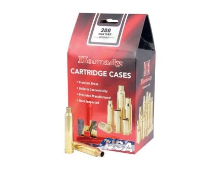 Hornady New Unprimed Brass .300 Win Mag Cartridge Cases, 50 count - 8670