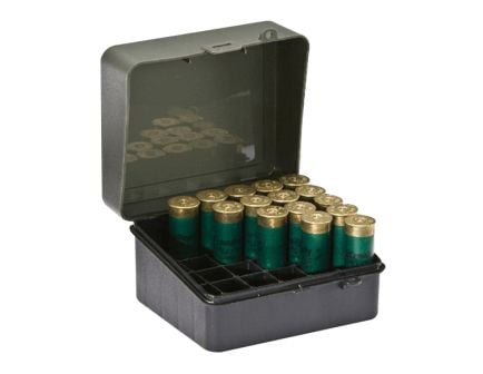 Plano Synergy 12/16 Gauge 25 Round Flip-Top Shotshell Case, Olive Drab Green/Black - 121701