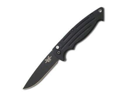 Benchmade Mini Reflex II 3.17" Fine Edge Auto-Opening Knife W/ Aluminum Handle, Black Blade