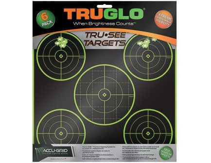 TruGlo Tru See 12" x 12" Splatter 5-Bullseye Target, 6/pack - TG11A6