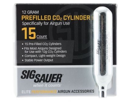 Sig Sauer 12 g Advanced Sport Pellet CO2 Cylinder, 15/pack - AC1215