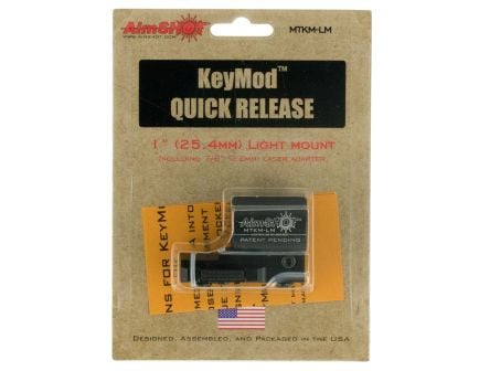 Aim Shot KeyMod Quick Release Flashlight Mount, Black - MTKMQRLM
