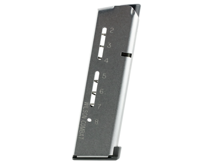 Wilson Combat 8 Round .45 ACP 1911 Detachable Magazine w/ Low-Profile Steel Base Pad, Stainless Steel - 500C