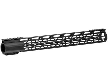 Tacfire Slim M-LOK 17" AR-15 Nitride Free Float Handguard, Hardcoat Anodized Black - HG08-17-N