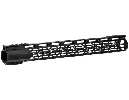Tacfire Slim KeyMod 17" AR-15 Nitride Free Float Handguard, Hardcoat Anodized Black - HG09-17-N