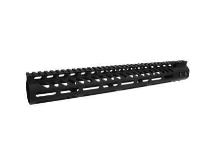 Tacfire Slim M-LOK 15" AR-15 Free Float Handguard, Hardcoat Anodized Black - HG1715