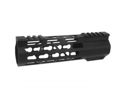 Tacfire Slim KeyMod 7" AR-15 Nitride Clamp-on Style Free Float Handguard, Hardcoat Anodized Black - HG09-7-N