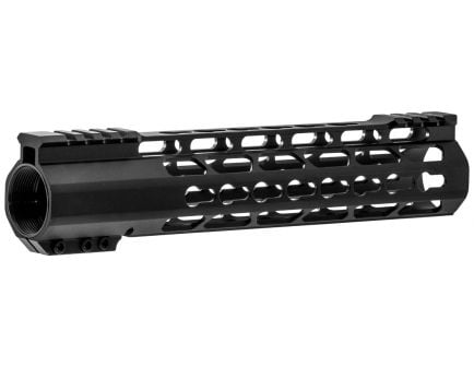 Tacfire Slim KeyMod 10" AR-15 Nitride Free Float Handguard w/ Rails, Hardcoat Anodized Black - HG09-10-N