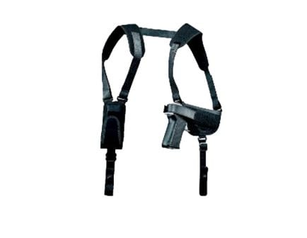Uncle Mike's Pro Pak Size 5 Right Hand 4.5" to 5" Large Autos Horizontal Shoulder Holster, Textured Black - 77050