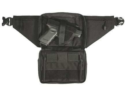 Blackhawk Medium Ambidextrous Hand Universal Outside-The-Waistband Concealed Weapon Fanny Pack Holster w/ Thumb Break, Textured Black - 60WF05BK