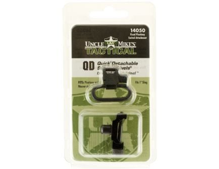 Uncle Mike's 1" Quick Detach Fixed Sling Swivel, Black - 14050