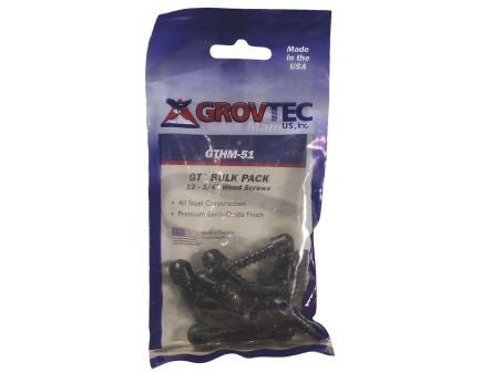 GrovTec 0.75" Wood Screw, Black, 12/pack - GTHM51