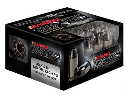 Barnes Bullets TAC-XPD 140 gr Barnes TAC-XP .40 S&W Ammo, 20/box - 21554