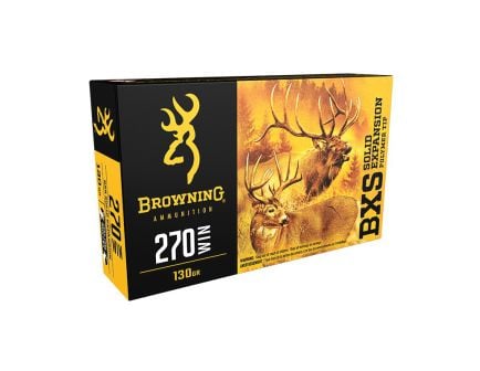 Browning BXS 130 gr Terminal Tip .270 Win Ammo, 20/box - B192402701