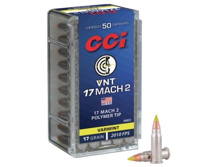 CCI 17 gr VNT .17 Mach 2 Ammo, 50/box - 948CC