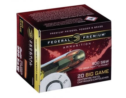 Federal Premium 325 gr Swift A-Frame .500 S&W Ammo, 20/box - P500SA