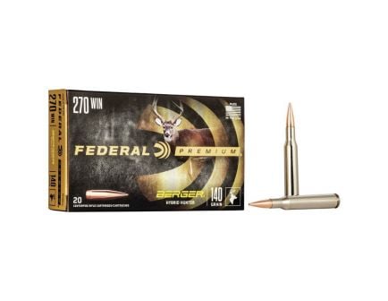Federal Premium Hunter 140 gr Berger Hybrid .270 Win Ammo, 20/box - P270BCH1