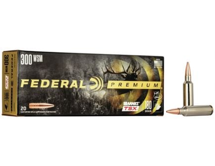 Federal Premium Barnes TSX 180 gr Triple-Shock X .300 WSM Ammo, 20/box - P300WSMF
