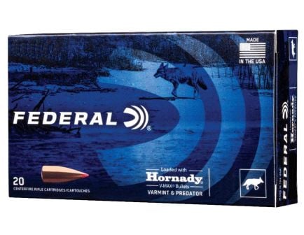Federal Varmint and Predator 32 gr Hornady V-Max .204 Ruger Ammo, 20/box - V204VM32