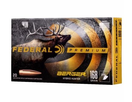 Federal Premium Hunter 168 gr Berger Hybrid .280 Ackley Improved Ammo, 20/box - P280IBCH1