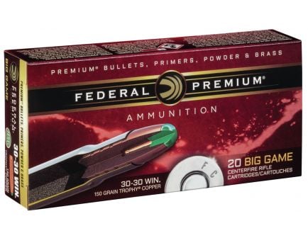 Federal Premium 150 gr Trophy Copper .30-30 Win Ammo, 20/box - P3030TC1