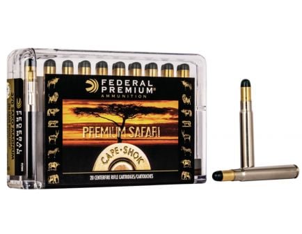 Federal Premium Safari Cape-Shok 286 gr Woodleigh Hydro Solid .370 Sako Mag Ammo, 20/box - P370WH