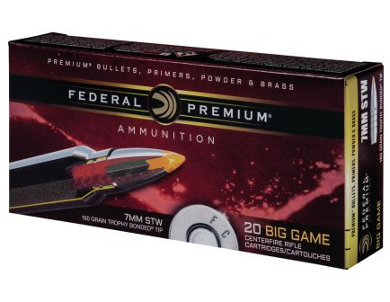 Federal Premium 160 gr Trophy Bonded Tip 7mm STW Ammo, 20/box - P7STWTT1
