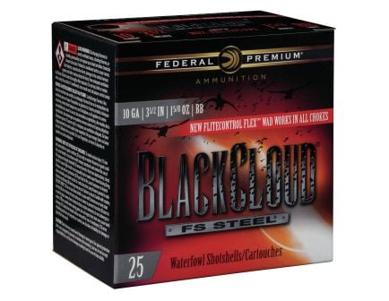 Federal Black Cloud FS Steel 3.5" 10 Gauge Ammo BB, 25/box - PWBX107BB