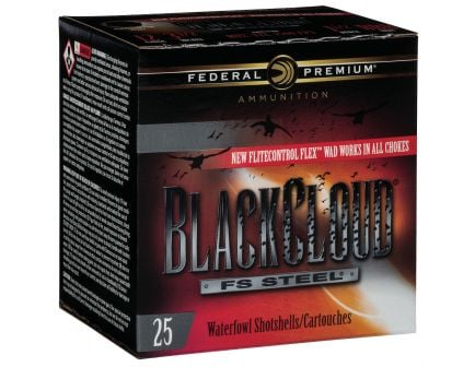 Federal Black Cloud FS Steel 3.5" 12 Gauge Ammo BBB, 25/box - PWBX134BBB