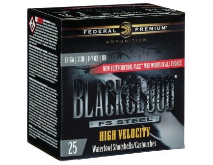 Federal Black Cloud FS Steel 3" 12 Gauge Ammo BB, 25/box - PWBXH143 BB