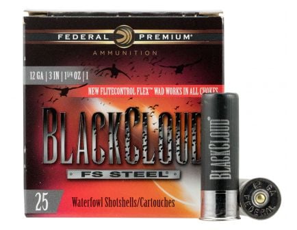 Federal Black Cloud FS Steel 3" 12 Gauge Ammo 1, 25/box - PWBX142 1