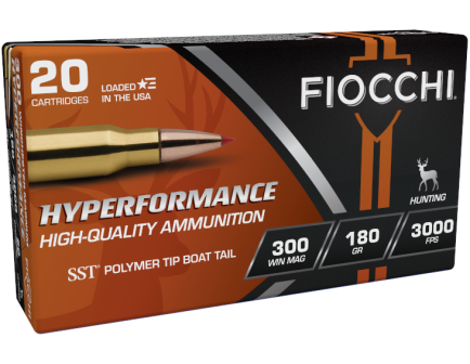 Fiocchi Extrema Rifle Line 180 gr SST Polymer Tip BT .300 Win Mag Ammo, 20/box - 300WMHSA