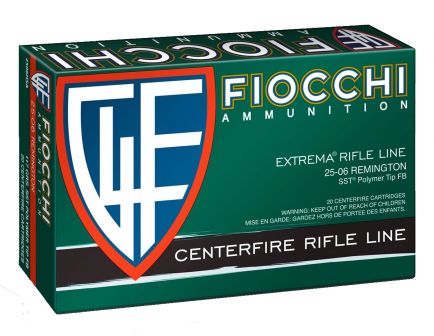 Fiocchi Extrema Rifle Line 117 gr SST Polymer Tip BT .25-06 Rem Ammo, 20/box - 2506HSA