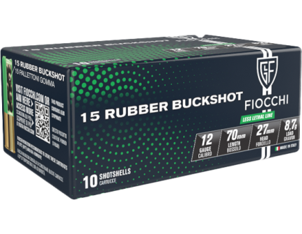 Fiocchi Exacta Special Use 2.75" 12 Gauge Ammo Rubber Buckshot, 10/box - 12LERBK