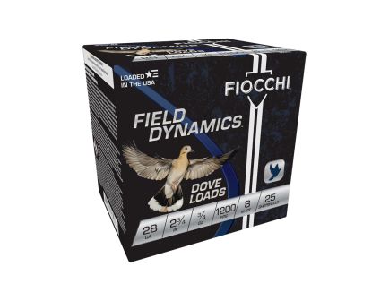 Fiocchi Shooting Dynamics Dove Loads 2.75" 28 Gauge Ammo, 25rd - 28GT8
