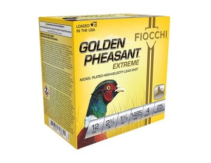 Fiocchi Extrema Golden Pheasant 2.75" 12 Gauge Ammo, 250 Rounds - 12GPX4