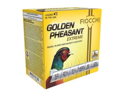 Fiocchi Extrema Golden Pheasant 2.75" 12 Gauge Ammo, 250 Rounds - 12GPX6