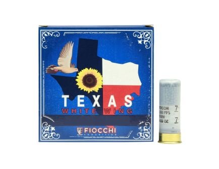 Fiocchi Texas White Wing Dove Loads 2.75" 20 Gauge Ammo, 250 Rounds - 20TWW75
